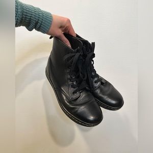 Dr. (Doc) Marten black leather combat boots size 8.5